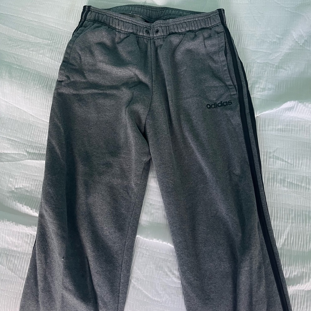 Gray Adidas Cuffed sweatpants